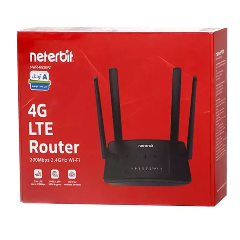 مودم روتر 4G LTE بی سیم N300 نتربیت مدل NWR-M920V20