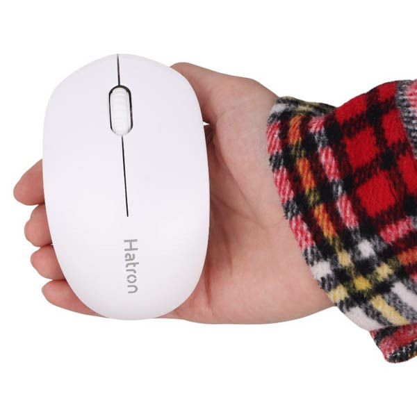 کیبورد و ماوس بی سیم هترون HKCW131 رنگ سفید( گارانتی ۱۲ ماهه فورتیم )