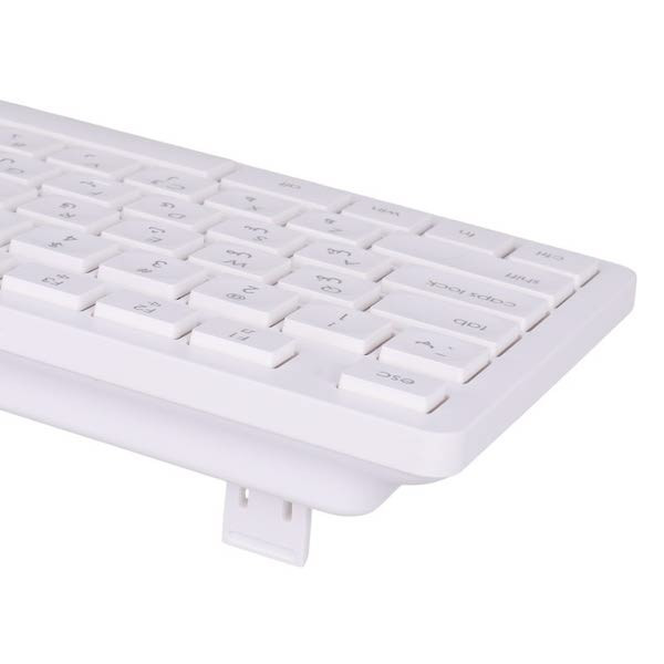 کیبورد و ماوس بی سیم هترون HKCW131 رنگ سفید( گارانتی ۱۲ ماهه فورتیم )