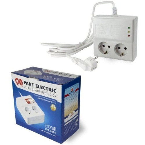 محافظ 2 خانه یخچال و فریزر پارت الکتریک ارت دار با کابل 3 متری (2سال گارانتی)