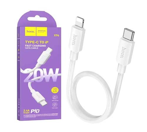 کابل شارژ Type C به لایتنینگ هوکو ( hoco) مدل X96