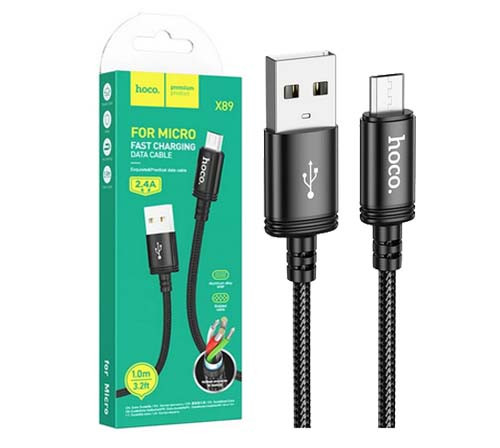 کابل شارژ USB به Micro USB هوکو(hoco) مدل U89