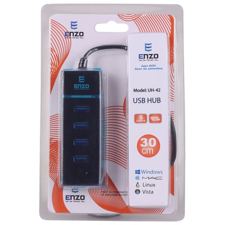 هاب 4 پورت USB2.0 انزو مدل ENZO USB UH-42