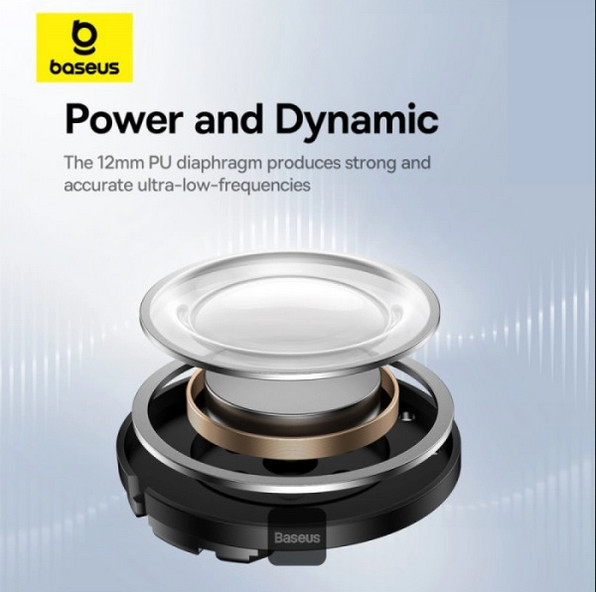 هدفون بی سیم باسئوس مدل Bowie E20 ENC (مشکی) با 24 ماه گارانتی آونگ