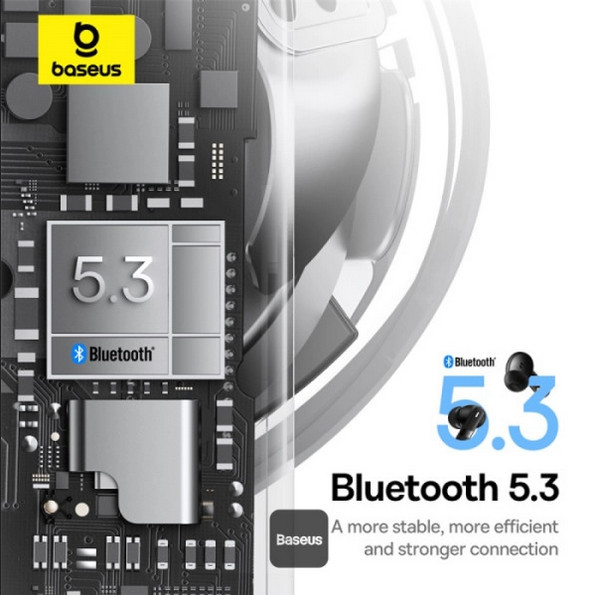 هدفون بی سیم باسئوس مدل Bowie E20 ENC (مشکی) با 24 ماه گارانتی آونگ