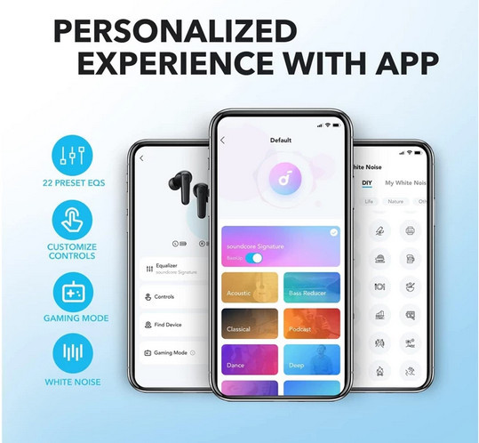 ایرپادز (هدفون بی سیم) انکر مدل R50i رنگ سرمه ای( 18 ماه گارانتی ایران رهجو )