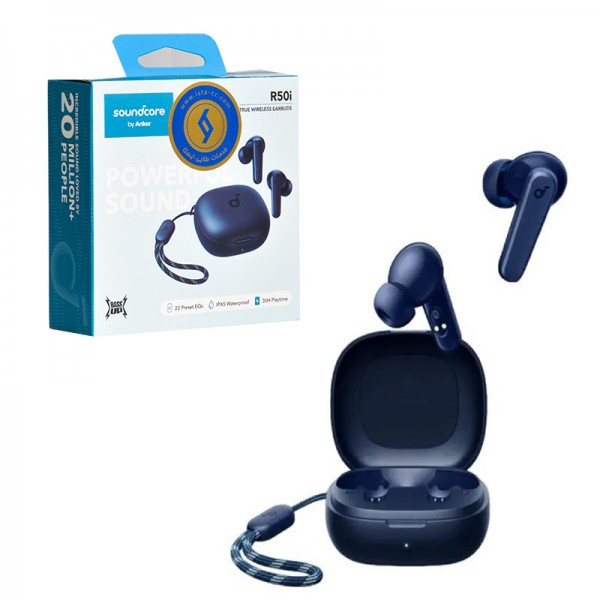 ایرپادز (هدفون بی سیم) انکر مدل R50i رنگ سرمه ای( 18 ماه گارانتی ایران رهجو )