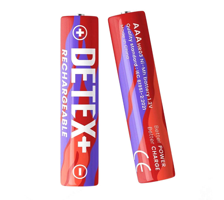 باتری قلمی شارژی دیتکس پلاس (+DETEX) مدل HR03 1.2V AAA 2000mAh