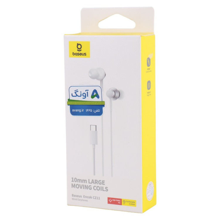 قیمت خرید هندزفری تایپ سی باسئوس مدل CZ11 با گارانتی 24 ماه آونگ