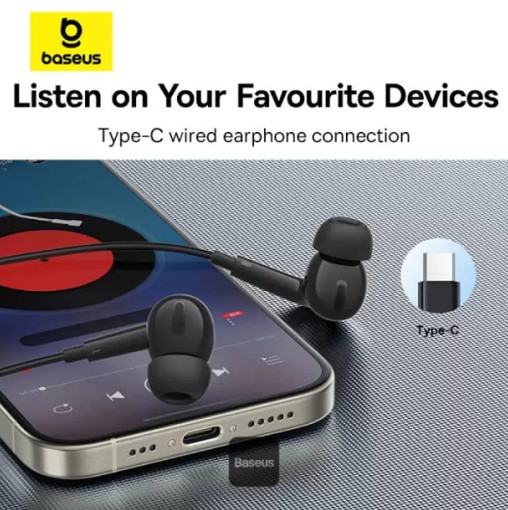 قیمت خرید هندزفری تایپ سی باسئوس مدل CZ11 با گارانتی 24 ماه آونگ