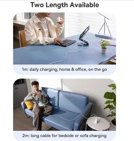 کابل شارژ TYPE-C به TYPE-C باسئوس ( baseus) فست شارژ مدلTUNGSTEN GOLD 240W باگارانتی 24 ماهه آونگ