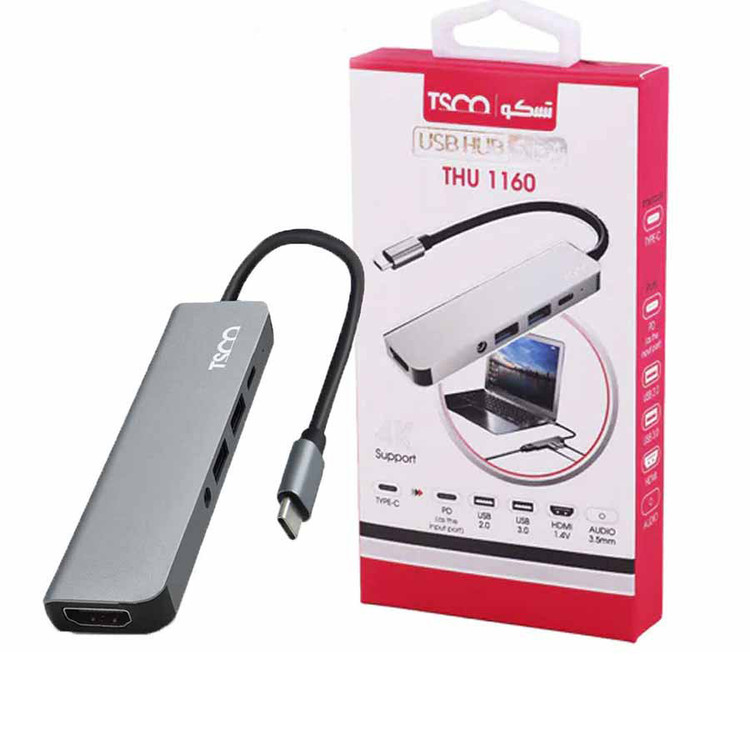 هاب USB 3.0 /HDMI تسکو (TSCO) مدل THU 1160 (گارانتی 12 ماهه توسن سیستم شرق)