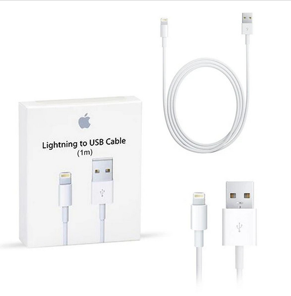 کابل شارژر اپل USB به Lightning صدرصد اورجینال طول 1 متر
