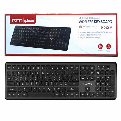 کیبورد بی سیم تسکو (TSCO) مدل TK 7005W(با گارانتی 18 ماهه توسن سیستم شرق)