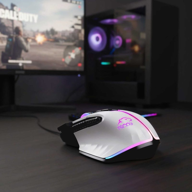 ماوس سیم دار گیمینگ تسکو ( TSCO) مدل TDCO GM 2030 سفید (گارانتی 12 ماهه توسن سیستم شرق )