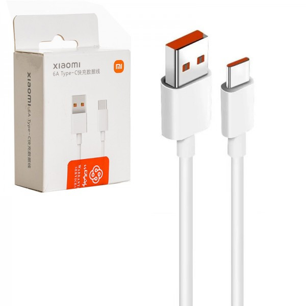 کابل شارژ USB به Type-Cشیائومی ( Xiaomi ) 120W طول 1 متر مدل 6A (گارانتی 6 ماهه پارتیان پایا)