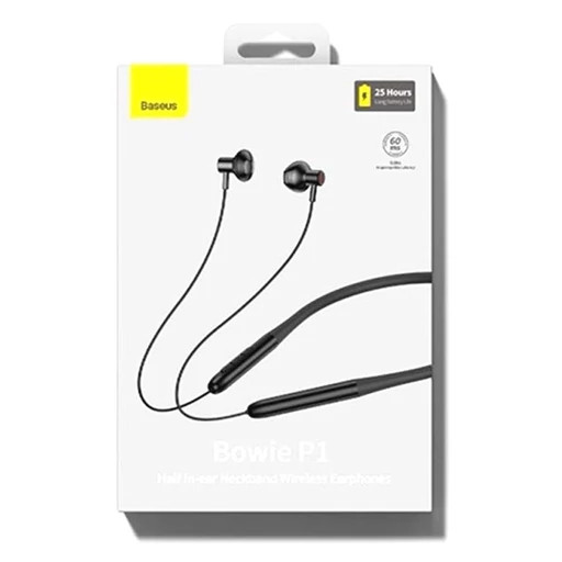 هندزفری گردنی بی سیم باسئوس مدل Bowie P1 رنگ مشکی( گارانتی24 ماه شرکت آونگ)