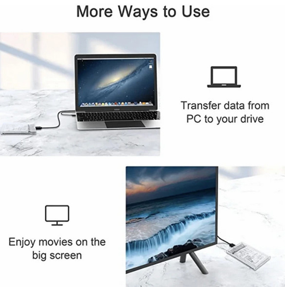 باکس هارد 2.5 اینچی شفاف دی نت ( D-NET ) مدل USB3.0 ( 6 ماه گارانتی دی نت)