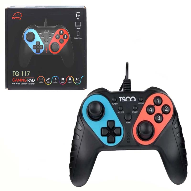 دسته بازی تسکو مدل TG117 با سیم (گارانتی 18 ماهه توسن سیستم شرق)