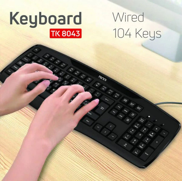 کیبورد سیم دار تسکو (TSCO) مدل TK 8043 (با گارانتی یکساله تسکو)